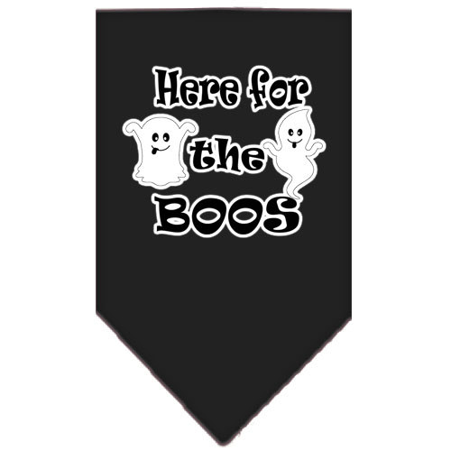 Here for the Boos Screen Print Bandana Black Small